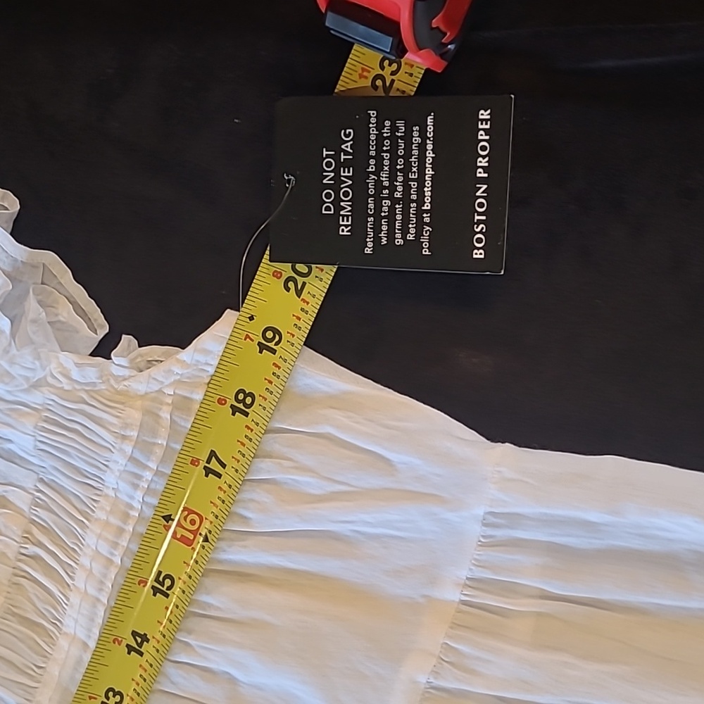 NWT BOSTON PROPER white tiered shift maxi dress - Picture 12 of 13